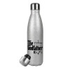 Metallic Glitter Silver Thermos Flask (Stainless steel), double-walled, 500ml
