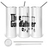 Tumbler stainless steel 600ml, with metal straw & cleaning brush