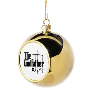 The Godfather baby, Golden Christmas tree ball ornament 8cm