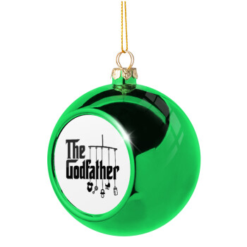 The Godfather baby, Χριστουγεννιάτικη μπάλα δένδρου Πράσινη 8cm
