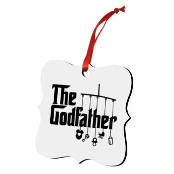 The Godfather baby, Χριστουγεννιάτικο στολίδι polygon ξύλινο 7.5cm