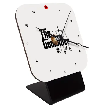 The Godfather baby, Επιτραπέζιο ρολόι ξύλινο με δείκτες (10cm)