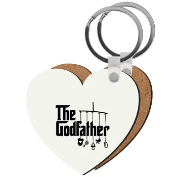 The Godfather baby, Μπρελόκ Ξύλινο καρδιά MDF