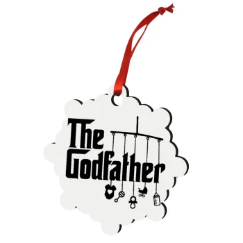 The Godfather baby, Christmas ornament snowflake wooden 7.5cm