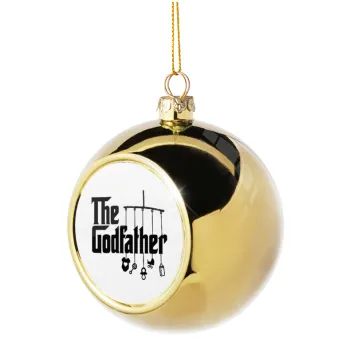 The Godfather baby, Golden Christmas tree ball ornament 8cm