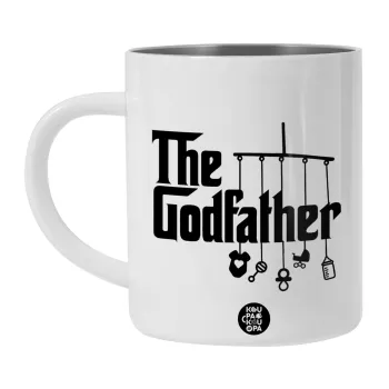 The Godfather baby, Λευκή Ανοξείδωτη Μεταλλική Κούπα 450ml - Διπλού Τοιχώματος 