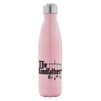 The Godfather baby, Metal mug thermos Pink Iridiscent (Stainless steel), double wall, 500ml