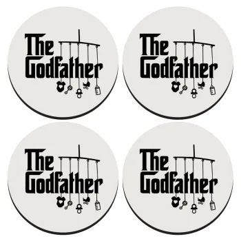 The Godfather baby, ΣΕΤ 4 Σουβέρ ξύλινα στρογγυλά (9cm)