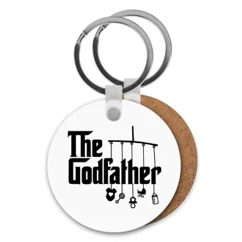 The Godfather baby, Μπρελόκ Ξύλινο στρογγυλό MDF Φ5cm