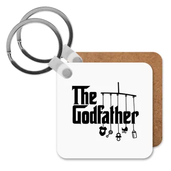 The Godfather baby, Μπρελόκ Ξύλινο τετράγωνο MDF