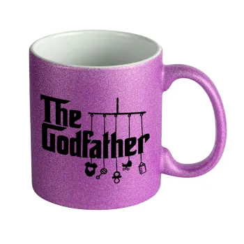 The Godfather baby, Κούπα Μωβ Glitter που γυαλίζει, κεραμική, 330ml