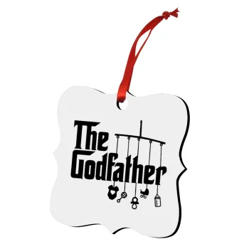 The Godfather baby, Στολίδι Χριστουγεννιάτικο στολίδι polygon ξύλινο 7.5cm