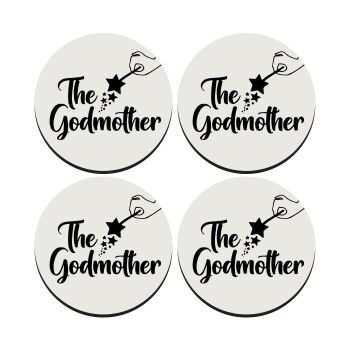 Fairy God Mother, SET of 4 round wooden coasters (9cm)