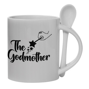 Fairy God Mother, Ceramic coffee mug with Spoon, 330ml (1pcs)