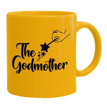 Fairy God Mother, Ceramic coffee mug yellow, 330ml (1pcs)