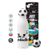 Soccer Metal mug thermos, double wall, 550ml
