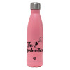Metal mug thermos Pink Mat (Stainless steel), double wall, 500ml