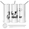 Tumbler stainless steel 600ml, with metal straw & cleaning brush
