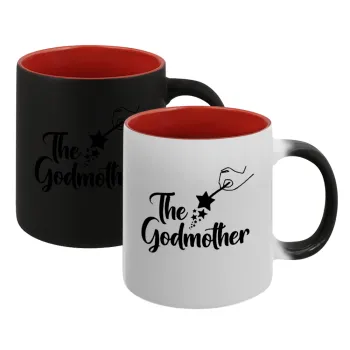 Fairy God Mother, Κούπα Μαγική εσωτερικό κόκκινο, κεραμική, 330ml που αλλάζει χρώμα με το ζεστό ρόφημα