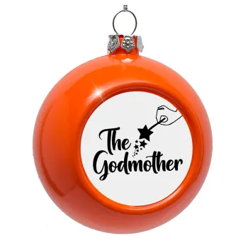 Fairy God Mother, Orange Christmas tree ornament bauble 8cm
