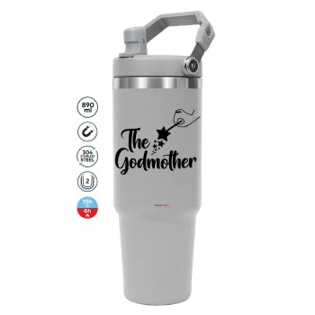 Fairy God Mother, GREY color, 890ml (30oz) stainless Steel Tumbler with Handle