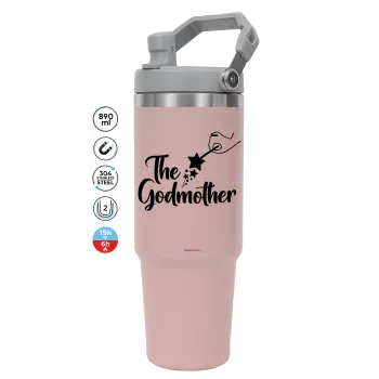 Fairy God Mother, Pink color, 890ml (30oz) stainless Steel Tumbler with Handle