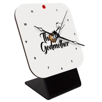 Fairy God Mother, Quartz Wooden table clock with hands (10cm)