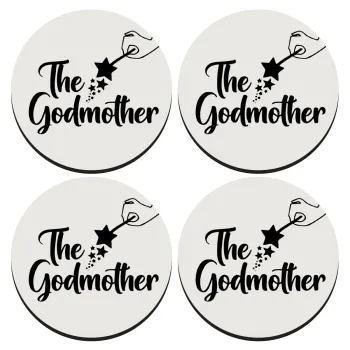 Fairy God Mother, ΣΕΤ 4 Σουβέρ ξύλινα στρογγυλά (9cm)