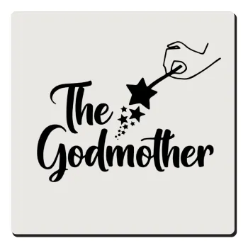 Fairy God Mother, Τετράγωνο μαγνητάκι ξύλινο 6x6cm
