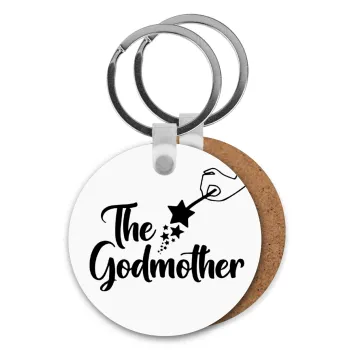 Fairy God Mother, Μπρελόκ Ξύλινο στρογγυλό MDF Φ5cm