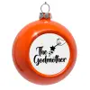 Στολίδι Χριστουγεννιάτικη μπάλα δένδρου Πορτοκαλί 8cm
