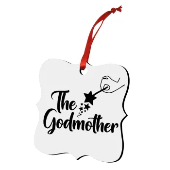 Fairy God Mother, Στολίδι Χριστουγεννιάτικο στολίδι polygon ξύλινο 7.5cm
