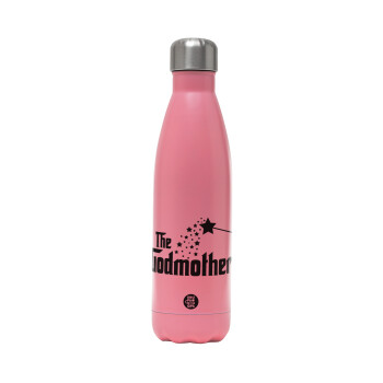 Fairy GodMother, Metal mug thermos Pink Mat (Stainless steel), double wall, 500ml
