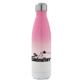 Fairy GodMother, Metal mug thermos Pink/White (Stainless steel), double wall, 500ml