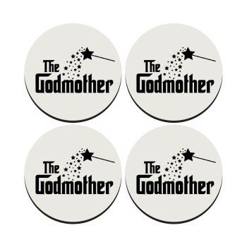 Fairy GodMother, SET of 4 round wooden coasters (9cm)