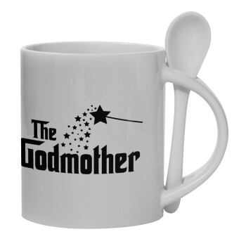 Fairy GodMother, Ceramic coffee mug with Spoon, 330ml (1pcs)