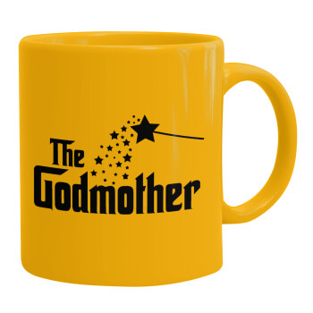 Fairy GodMother, Ceramic coffee mug yellow, 330ml (1pcs)