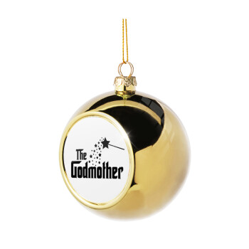 Fairy GodMother, Χριστουγεννιάτικη μπάλα δένδρου Χρυσή 8cm
