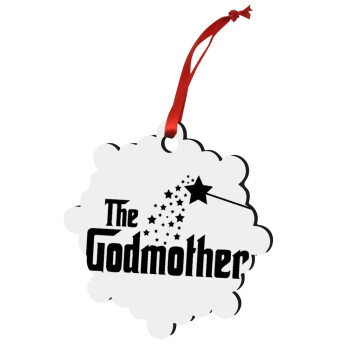 Fairy GodMother, Στολίδι Χριστουγεννιάτικο στολίδι snowflake ξύλινο 7.5cm