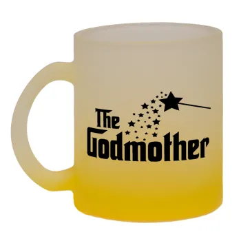 Fairy GodMother, Κούπα γυάλινη δίχρωμη με βάση το κίτρινο ματ, 330ml