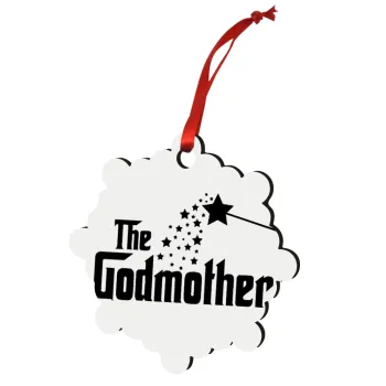 Fairy GodMother, Christmas ornament snowflake wooden 7.5cm