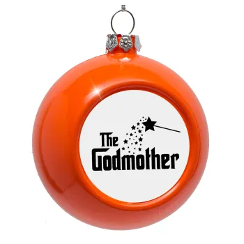 Fairy GodMother, Orange Christmas tree ornament bauble 8cm