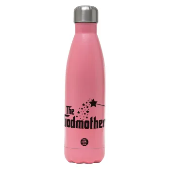 Fairy GodMother, Metal mug thermos Pink Mat (Stainless steel), double wall, 500ml