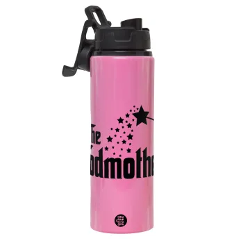 Fairy GodMother, Μεταλλικό παγούρι νερού με καπάκι ασφαλείας, αλουμινίου 850ml