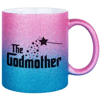 Fairy GodMother, Κούπα Χρυσή/Μπλε Glitter, κεραμική, 330ml