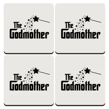 Fairy GodMother, ΣΕΤ 4 Σουβέρ ξύλινα τετράγωνα (9cm)