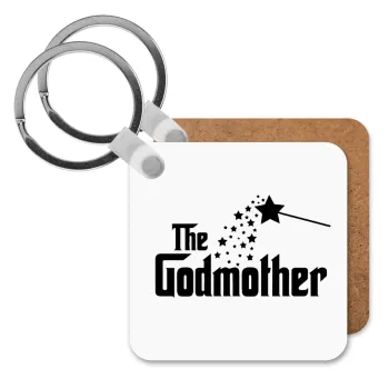 Fairy GodMother, Μπρελόκ Ξύλινο τετράγωνο MDF