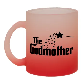 Fairy GodMother, Κούπα γυάλινη δίχρωμη με βάση το κόκκινο ματ, 330ml