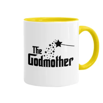 Fairy GodMother, Κούπα χρωματιστή κίτρινη, κεραμική, 330ml