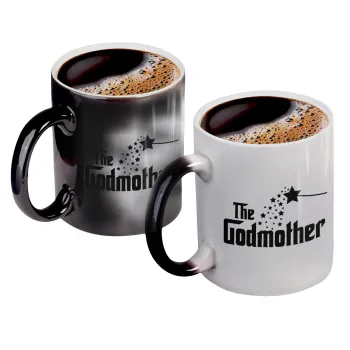 Fairy GodMother, Color changing magic Mug, ceramic, 330ml when adding hot liquid inside, the black colour desappears (1 pcs)